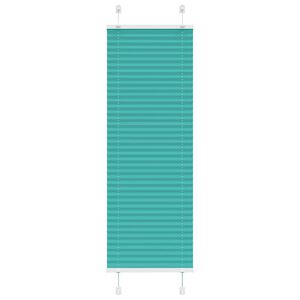 vidaXL Store pliss&eacute; vert p&eacute;trole 40x100 cm largeur du tissu 39,4 cm