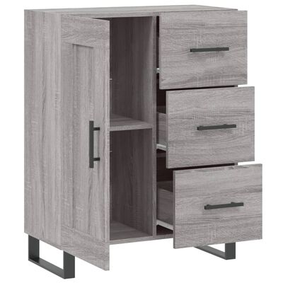 vidaXL Buffet sonoma gris 69,5x34x90 cm bois d'ingénierie