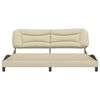 vidaXL Cadre de lit sans matelas Hvar cr&egrave;me 200x200 cm tissu