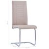 vidaXL Chaises &agrave; manger cantilever lot de 2 cappuccino similicuir