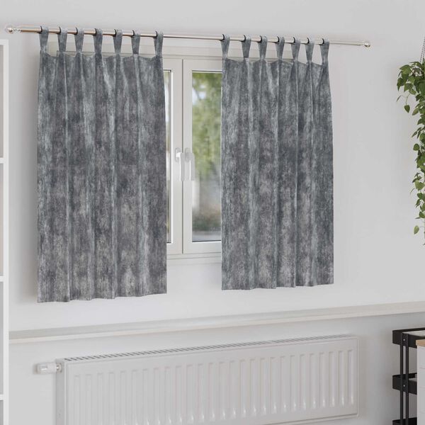vidaXL Rideaux en velours 2 pcs Gris 140 x 140 cm Velours