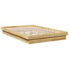 vidaXL Cadre de lit sans matelas 120x190 cm bois massif de ch&ecirc;ne