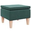 vidaXL Tabouret avec pieds en bois Vert fonc&eacute; Tissu