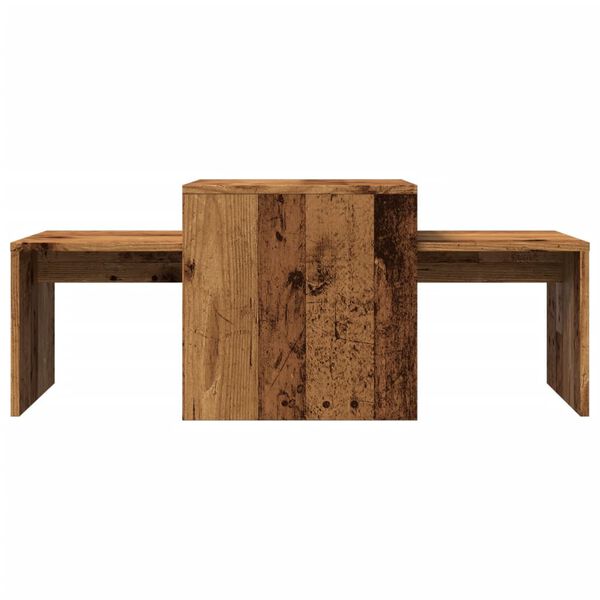 vidaXL Table basse vieux bois 100x48x40 cm bois d'ing&eacute;nierie