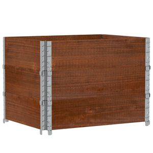 vidaXL Colliers de palette 3 pcs marron 80x60 cm bois de pin solide