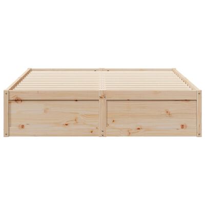 vidaXL Cadre de lit sans matelas 140x190 cm bois de pin massif