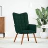 vidaXL Chaise de relaxation Vert fonc&eacute; Velours