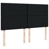vidaXL Sommier &agrave; lattes de lit avec matelas Noir 180x200 cm Tissu