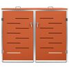 vidaXL Abri pour deux poubelles 138x77,5x112,5 cm Inox
