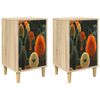 vidaXL Table de chevet BONN 2 pc Ch&ecirc;ne Sonoma 36 x 33 x 60 cm