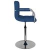 vidaXL Chaise de salle &agrave; manger Bleu Tissu