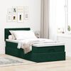 vidaXL Cadre de lit ottoman avec matelas vert fonc&eacute; 90x190 cm velours