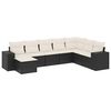 vidaXL Salon de jardin 8 pcs avec coussins noir r&eacute;sine tress&eacute;e