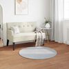 vidaXL Tapis en Fourrure Synth&eacute;tique de Lapin Olite Gris &Oslash; 100 cm
