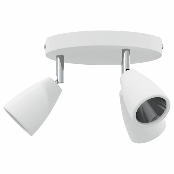 vidaXL Spot de plafond Blanc 19 x 19 x 14.5 cm Acier