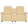 vidaXL Fauteuil inclinable avec porte-gobelet 2 places Cr&egrave;me