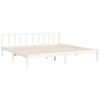vidaXL Cadre de lit sans matelas blanc 200x200 cm bois massif de pin