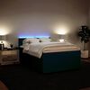 vidaXL Sommier &agrave; lattes de lit et matelas bleu 160x200 cm velours