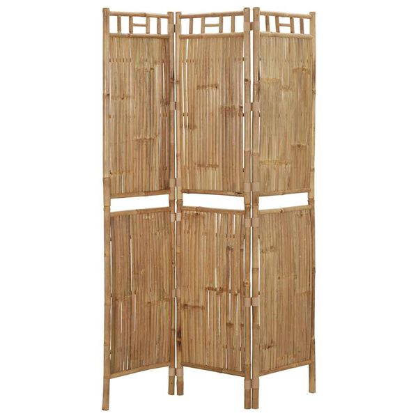 vidaXL Cloison de s&eacute;paration 3 panneaux Bambou 120x180 cm
