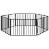 vidaXL Porte pour chien 6 pc Noir 100 x 60 cm Acier galvanis&eacute;