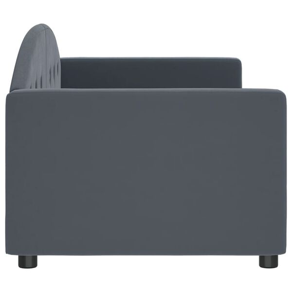 vidaXL Lit de repos gris fonc&eacute; 80x200 cm velours