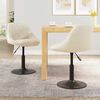 vidaXL Chaises pivotantes &agrave; manger lot de 2 Cr&egrave;me Velours