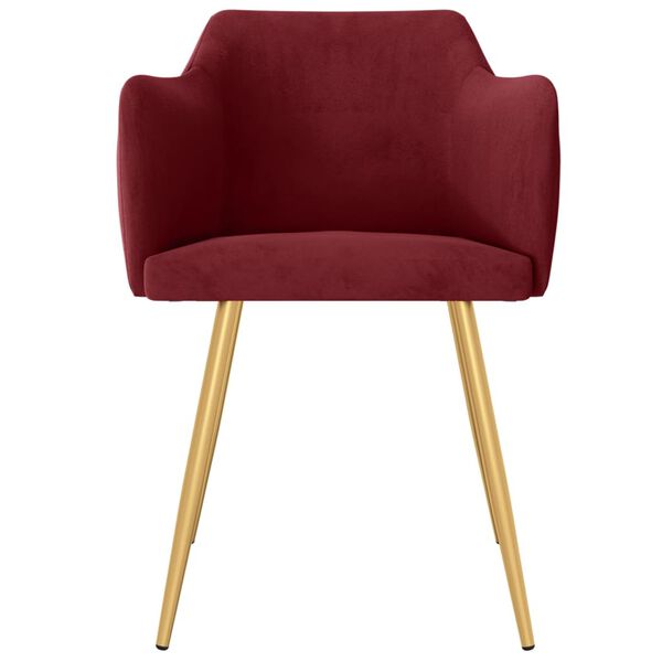 vidaXL Chaises &agrave; manger lot de 6 rouge bordeaux velours