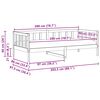 vidaXL Lit d'appoint avec matelas Brun cir&eacute; et blanc 90 x 200 cm