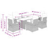 vidaXL Ensemble &agrave; manger de jardin coussins 7 pcs m&eacute;lange beige rotin