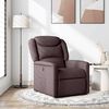 vidaXL Fauteuil inclinable Marron fonc&eacute; Tissu
