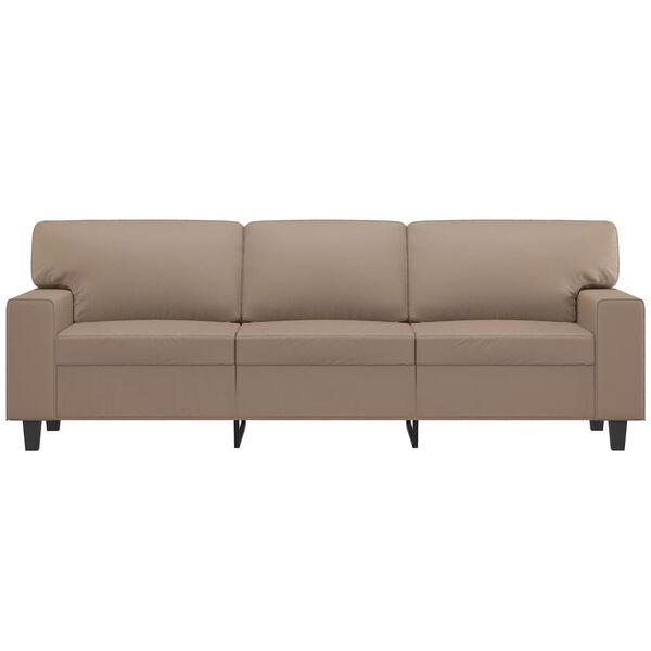 vidaXL Canap&eacute; &agrave; 3 places Cappuccino 180 cm Similicuir