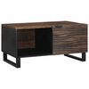vidaXL Table basse Marron et Noir 80 x 50 x 40 cm Bois d'acacia massif