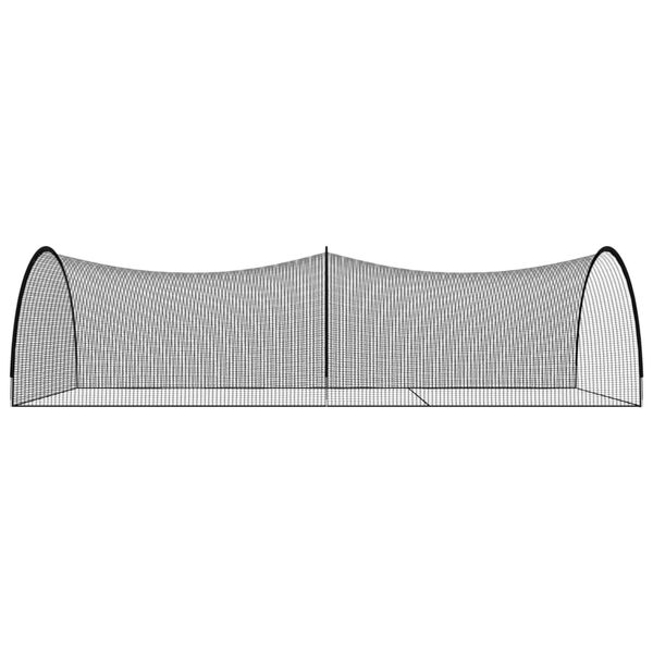 vidaXL Filet pour cage de frappe de baseball Noir 900x400x250 cm