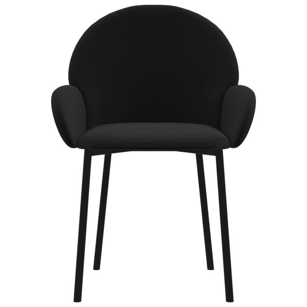vidaXL Chaises &agrave; manger lot de 2 noir velours