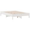 vidaXL Lit bibliothèque sans matelas blanc 140x190 cm bois pin massif