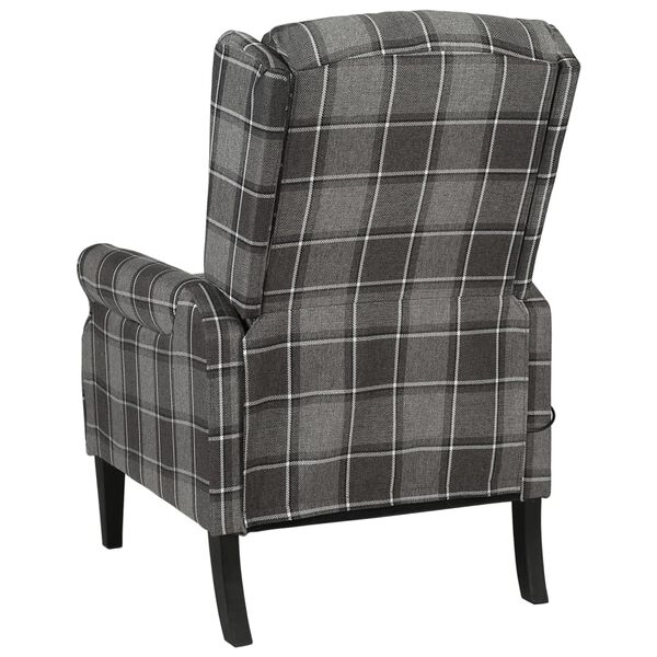 vidaXL Fauteuil de massage inclinable Gris Tissu