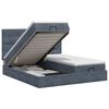 vidaXL Lit ottoman avec matelas 2 pc Gris fonc&eacute; Velours