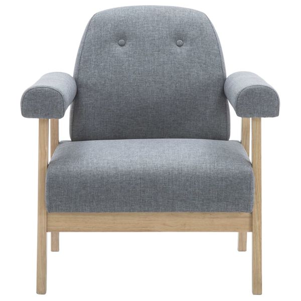 vidaXL Fauteuil gris clair tissu