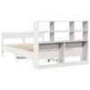 vidaXL Lit biblioth&egrave;que sans matelas blanc 120x200 cm bois pin massif