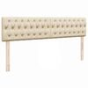 VidaXL Cadre de lit ottoman avec matelas cr&egrave;me 180x200 cm tissu