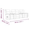 vidaXL Fauteuil inclinable avec porte-gobelet 4 places Noir