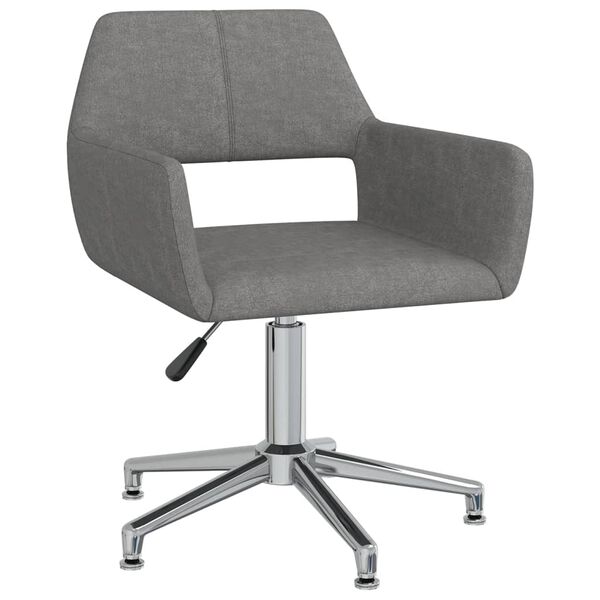 vidaXL Chaises pivotantes &agrave; manger lot de 6 Gris clair Tissu