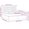 vidaXL Sommier &agrave; lattes de lit et matelas et LED Gris fonc&eacute; 180x200 cm