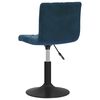 vidaXL Chaises pivotantes &agrave; manger lot de 2 bleu velours