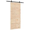 vidaXL Porte coulissante Marron 80 x 208 cm Bois de pin massif