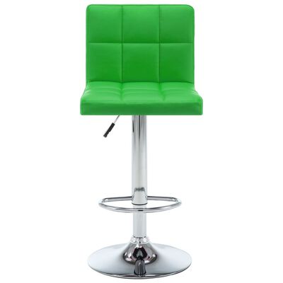 vidaXL Tabourets de bar lot de 2 vert similicuir