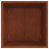 vidaXL Braise Marron 50 x 50 x 38 cm Acier patin&eacute;