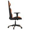 vidaXL Chaise de jeu de massage Noir et orange Similicuir