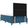 vidaXL Lit &agrave; ressorts avec matelas Bleu fonc&eacute; 120 x 200 cm Velours