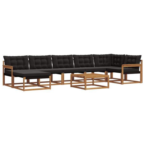 vidaXL Ensemble de canap&eacute;s d'ext&eacute;rieur 22 pcs Naturel et Noir